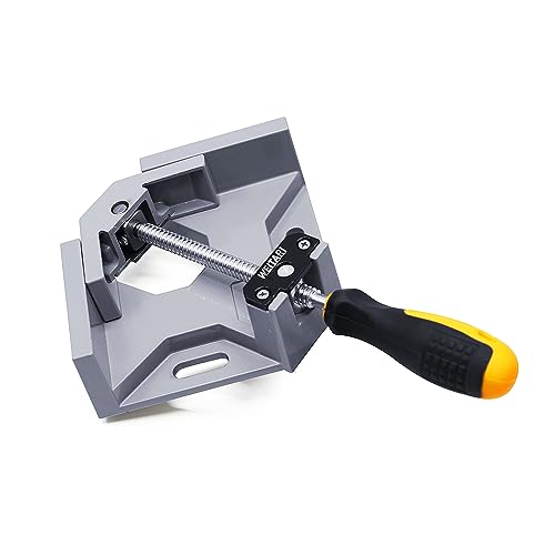 WEITARI Right Angle Clamp, Aluminium Single Handle 90 Degree Corner Clip with Adjustable Swing Jaw Alloy Woodworking, Photo Framing, Welding and Framing