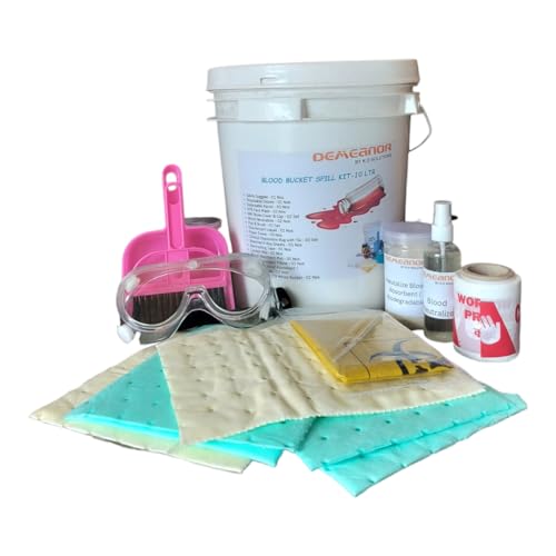 Image of DEMEANOR Blood Cleanup Spill Kits (10 LTR WHITE BUCKET)