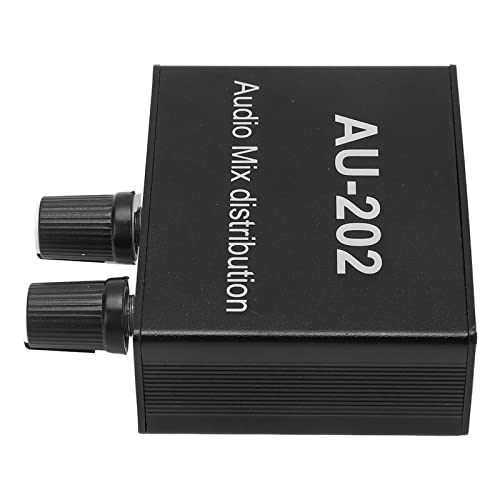 Mixer Estéreo Distribuidor Mixer de áudio, Conversor de áudio 2 Em 2 Out Converter Switch Box Dual S