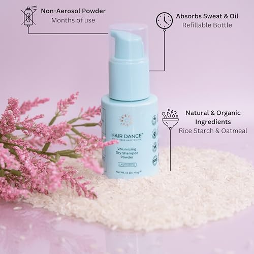 Dry Shampoo Powder | Non-Aerosol | Natural & Organic | Jumbo Size | Made in USA, No Benzene, Vegan, Cruelty Free, For All Hair Colors, Talc Free | Lavender Oil Scent | 1.6 Ounce-Sustainable Packaging - Thumbnail 2