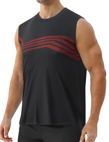 APTRO Herren Tank Top Ärmelloses Muskelshirt Atmungsaktives Schnelltrocknendes Funktionsshirt Elastisch für Gym Fitness Sport Workout