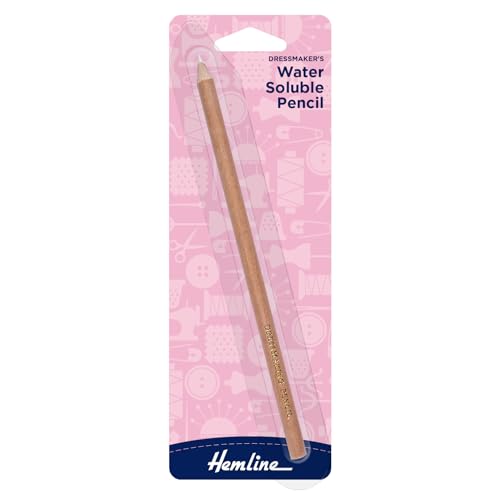 H299 Dressmaker's Water Soluble Pencil for Marking On Dark Fabrics White Marker Can Be Brushed Off Or Wipes Off with Damp Cloth