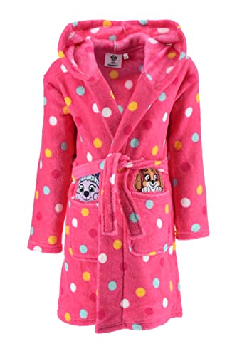 Paw Patrol Bata para Niñas, Bata de Casa Cálida y Suave, Albornoz para Niñas, Batin de Casa Skye y Everest, Talla 3 Años, Fuchsia