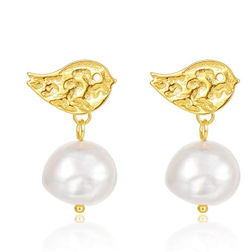 Boucles d'oreilles tendance femme argent 925 perle de culture d'eau douce