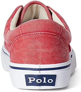 POLO RALPH LAUREN Womens Keaton Lclii Sneaker, Sunrise Red, 9 US | Image 3