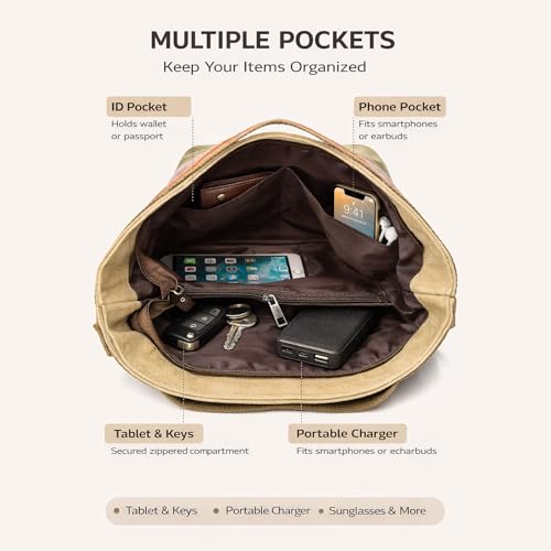 Bolso Hobo Tote para Mujer ROUROU Color Multicolor Lienzo miniatura 6