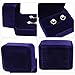 iSuperb Set of 2 Blue Velvet Couple Double Ring Box Earring Jewelry Case Gift Boxes 2.7x2.7x1.6inch