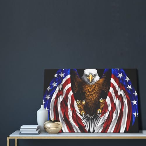 Toile drapeau des États-Unis cadre bois rigide anti-déformation - 6
