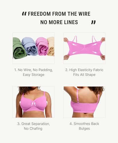 Image of FeelinGirl Bralettes for Women with Support Comfortable Bras No Underwire Seamless Everyday Bras
