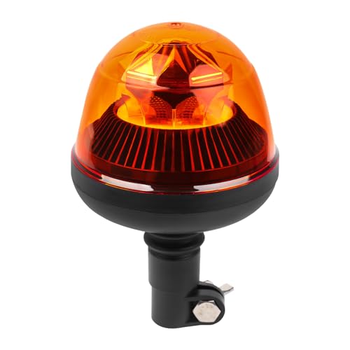 Yuanjoy Baliza giratoria LED, luz de advertencia ámbar IP67 Luces de advertencia de seguridad intermitentes, montadas en poste, luces de peligro para camiones, tractores, vehículos de construcción