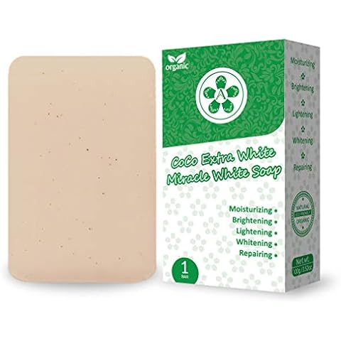 ARBUTEE | ORGANIC CoCo Extra White Brightening Acne Soap-B3 Glutathione Alpha Arbutin-Shea Butter- Removes dead skin cells, dark spots | NO SLS, NO Paraben, Cruelty Free(1 Bar, CoCoWhite+Mesh) Cover
