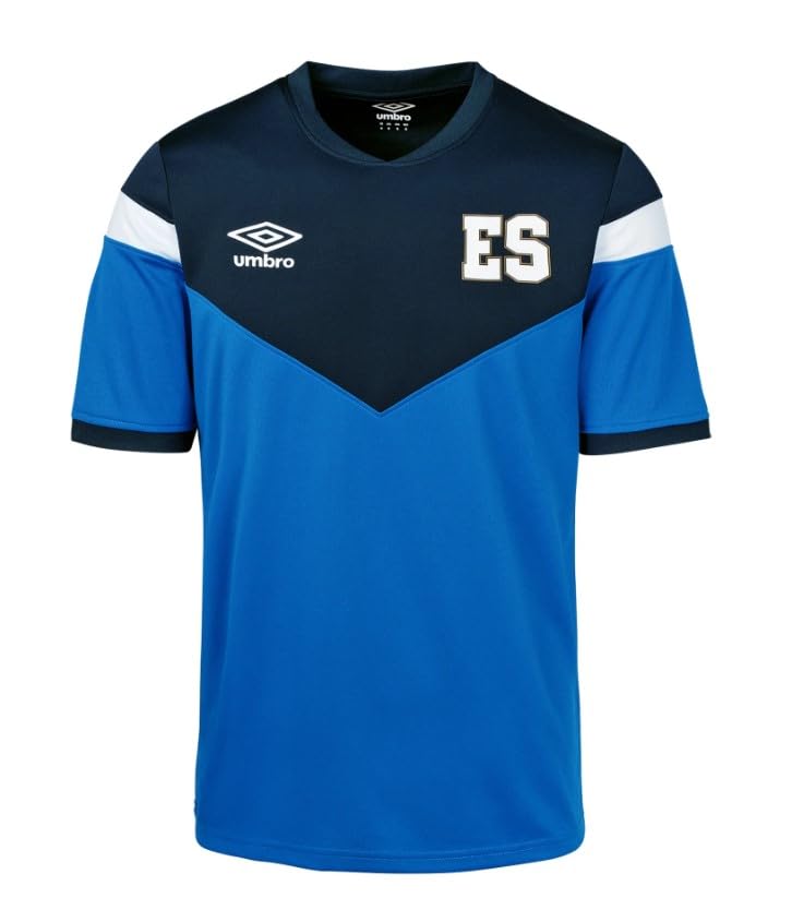 UmbroMen's Soccer El Salvador 2023 Training Top - Official Licensed Jersey with Iconic ES Logo Patch