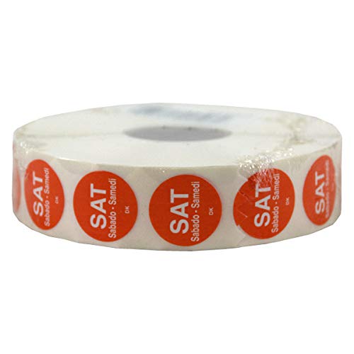 DayMark Day of the Week Permanent Label, Saturday, 3/4