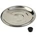 Edelstahl-Pfannendeckel für Bratpfannen, Woks, Kochtöpfe, Aufläufe, 32 cm bis 40 cm, spülmaschinenfest, Topfabdeckung mit schwarzem Kunststoffknauf, hitzebeständig, Küchen-Kochgeschirr-Zubehör für