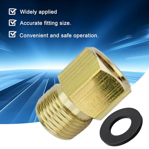 2 Stück LPG Gas Adapter, AG 3/8 auf IG 1/4 lks Messing Gasverbindung für Gaskocher, Campingkocher, Hockerkocher, Gasherd