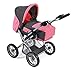 Bayer Chic 2000 - Wózek dla lalek Leni, 2 w 1 wózek dla lalek z wyjmowaną torbą do przenoszenia, melanż antracytowy, różowy