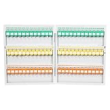 Sicherer wandmontierter Schlüsselschrank mit bunten Etiketten, Schlossbox für 150 Schlüssel, ideal für Hausverwaltung und Autohändler (Farbe: 48) (72)