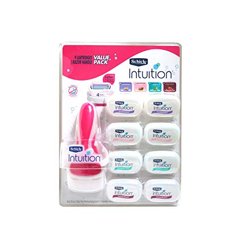 Schick Intuition Variety Pack ,1 Razor Handle with 9 Cartridges