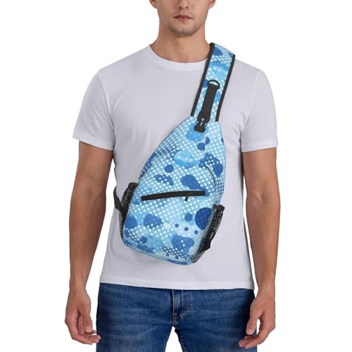 Mochila bandolera de viaje y senderismo punto azul miniatura 7