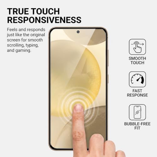 Image of Tempered Glass for Samsung Galaxy S24 and Galaxy S24 Snapdragon Edition (6.2Inch) Bubble Free Installation | Case Friendly HD Clear Guard