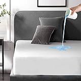 Queen Waterproof Mattress Pad Protector Cover Deep Pocket 60x80 Breathable Noiseless 8-20Inches Bed Smooth Jersey Mattress Pad Cover Fully Ultra Thin