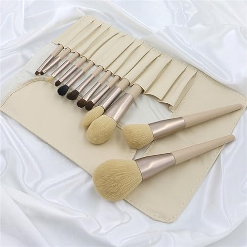 MADALIAN White 12 Jack Cosmetic Bag Makeup Brushes Complete Set Of Beauty Tools Foundation Brush Concealer Brush - Image 5