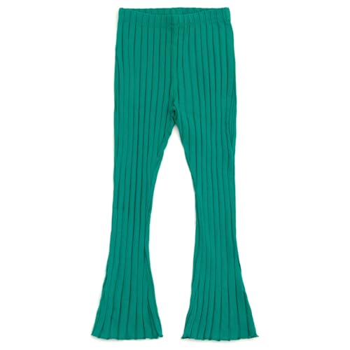 Disney Minnie Mouse Little Girls Cropped Ribbed T-Shirt and Flare Pants Outfit Set Minnie Mouse/Green 4 - image 3