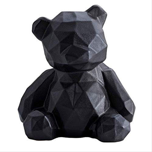 Figurines d'ours géométriques en céramique ZXQUEGF pour la décoration de maison