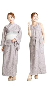 Amazon | [ON NISHIKI] 浴衣 レディース セパレート (ワンピース＋上衣