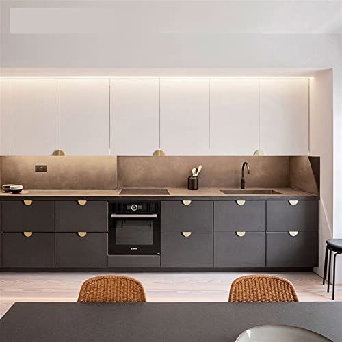 Armoire solide créative poignée cachée en finition or pour mobilier luxe