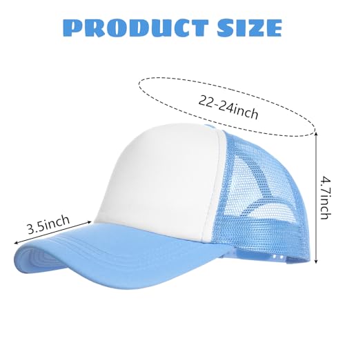 Image of 6 Pack Trucker Hat Bulk Mesh Cap for Women Men Adjustable Blank Hats for DIY Sports Outdoor