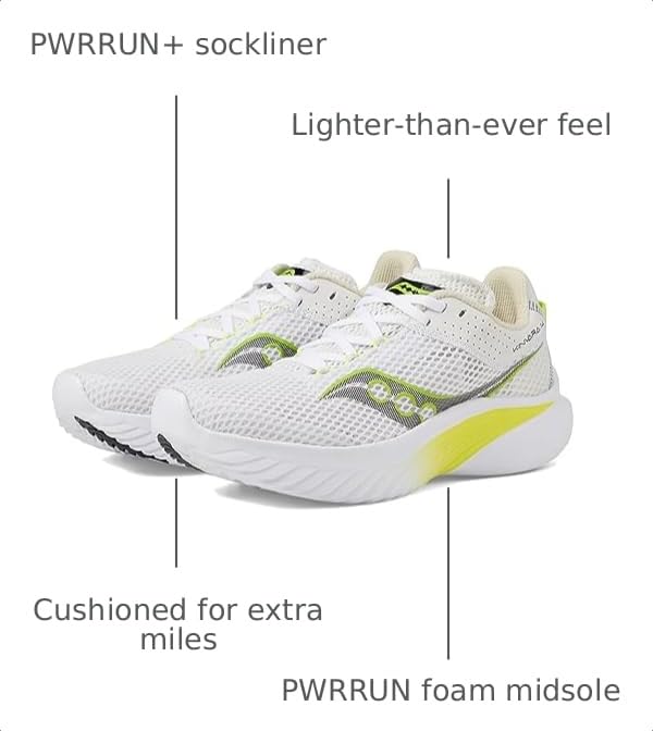 Image of Saucony Womens Kinvara 14 Running Sneakers Shoes - Black