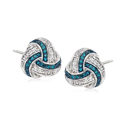 Ross-Simons love knot earrings with diamonds