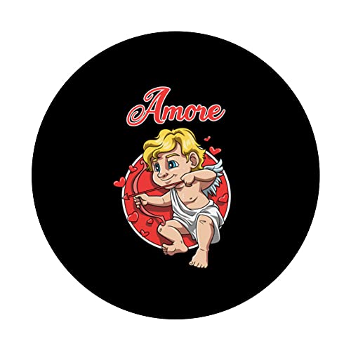 Love Angel Sign of Love Romance Gifts for a Partner PopSockets Swappable PopGrip, Black - Image 3