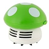 Makhry Mushroom Shaped New Portable Corner Desk Vaccum Cleaner Mini Cute Vacuum Cleaner Dust Sweeper (green)