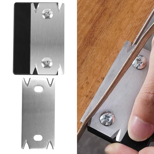 Srvauyea Coupe-Bordure pour le Travail du Bois, Coupe-Bordure Manuel Portable, Plaqueuse de Chants en Placage, Coupe-Bande de Chant Manuel avec 1 Lame de Rechange pour Bois PVC ABS Mélamine