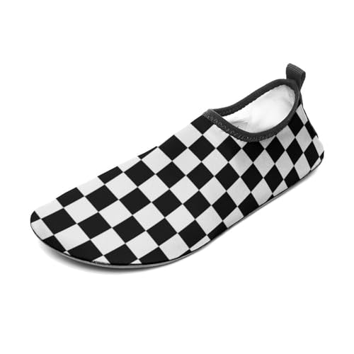 Square Checkered Flag Water Shoes Men Women Adult Aqua Sock Barefoot for Beach Swim River Pool Lake Hiking Kayaking Surfing4