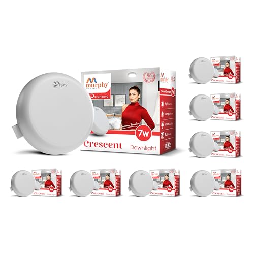 Image of Murphy Crescent 7W Round LED Junction Box Ceiling Downlight | Warm White | Deep Fit Design | 2-Year Warranty (Pack of 8)