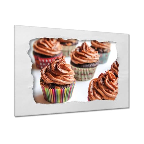 Peinture imprimée sur toile de salon, tableau cuisine cupcake chocolat