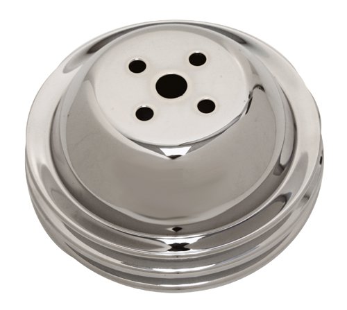 Compatible/Replacement for CHEVY BIG BLOCK CHROME STEEL WATER PUMP PULLEY - 2 GROOVE (SHORT)