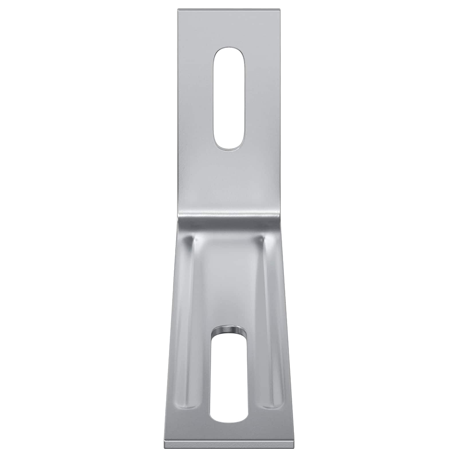 Anti-Kipp-Halterung aus Eisen stabile Wandhalterung für Möbel und Regale 74,5x15x32 mm schwerlast Befestigung Silber verzinkt Montage Konsole stütze