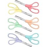 Mr. Pen- Kids Scissors, 6 Pack, 5 Inch, Pastel Macaroon Color, Ages 4+, Stainless Steel Blunt Tip & Ergonomic Plastic Handle, Right & Left Handed Safety Scissors for Kids Ages 6-8, School & Preschool