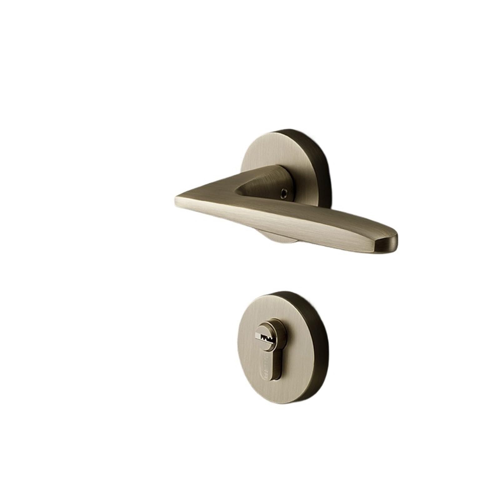 NYRXRYTCA Door Lock Indoor Bedroom Silent Black Room Door Lock Nordic Simple Split Lock Home Modern Solid Wood Door Lock(Bronze)