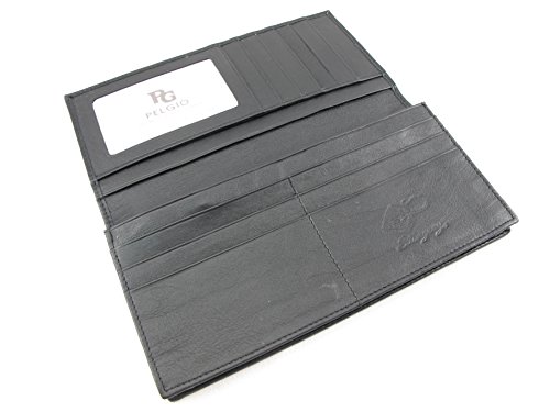 Genuine Stingray Skin Checkbook Wallet Clutch Purse (Black)3