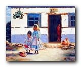 Wall Decor Old Mexican Lady with Children Art Print Poster (16x20)