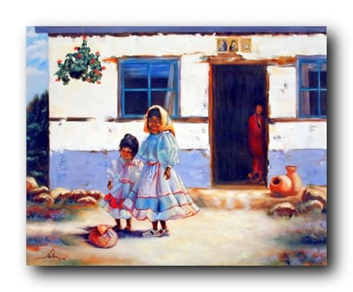 Impact Posters Gallery Wall Decor Old Mexican Lady with Children Art Print Poster (16x20)