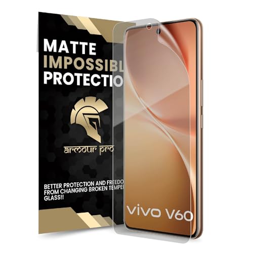 Image of ArmourPro Matte Screen Protector for Vivo V60, Premium Ultra Thin TPU Front Membrane Guard, Anti-Glare, Bubble-Free, Edge to Edge Coverage, Fingerprint Friendly | 1 Pack