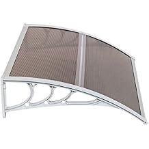 DIY 40"x 30" Window Canopy Awning Polycarbonate Front Door Patio Outdoor