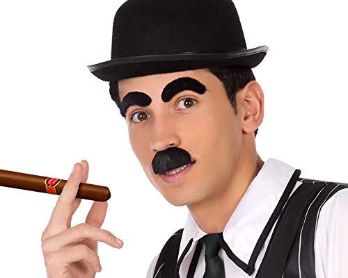 ATOSA bigode e sobrancelhas pretas cômicas para disfarce engraçado