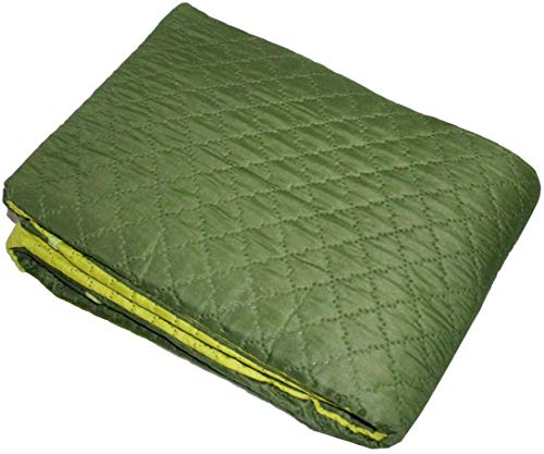 Russo Tessuti Copriletto Trapuntato Primaverile TRAPUNTINO Bicolore Letto Singolo 1 Piazza -Verde